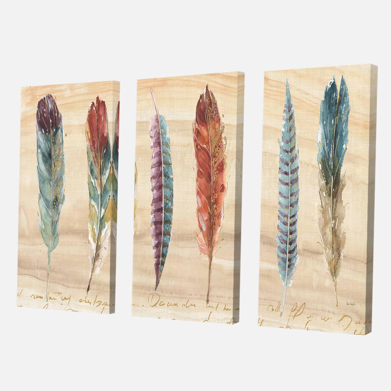 Designart - Feathers Cottage Family - Lake House Premium Canvas Wall Art